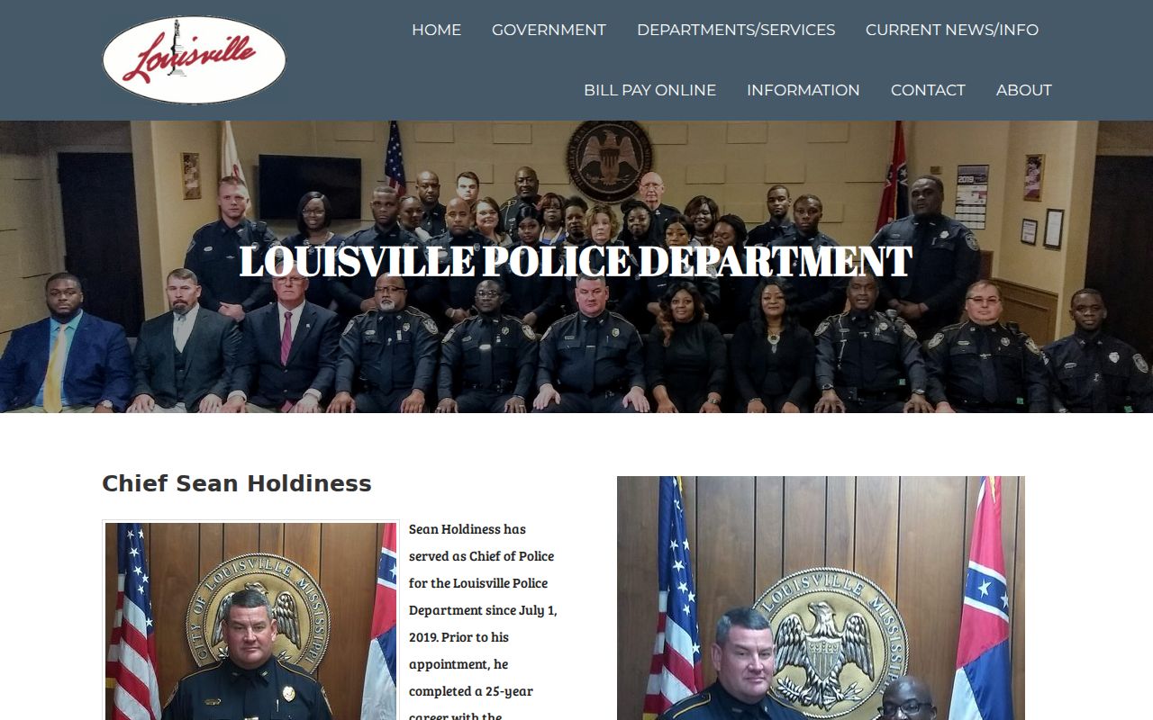 Louisville Police Department page for city warrant service questions