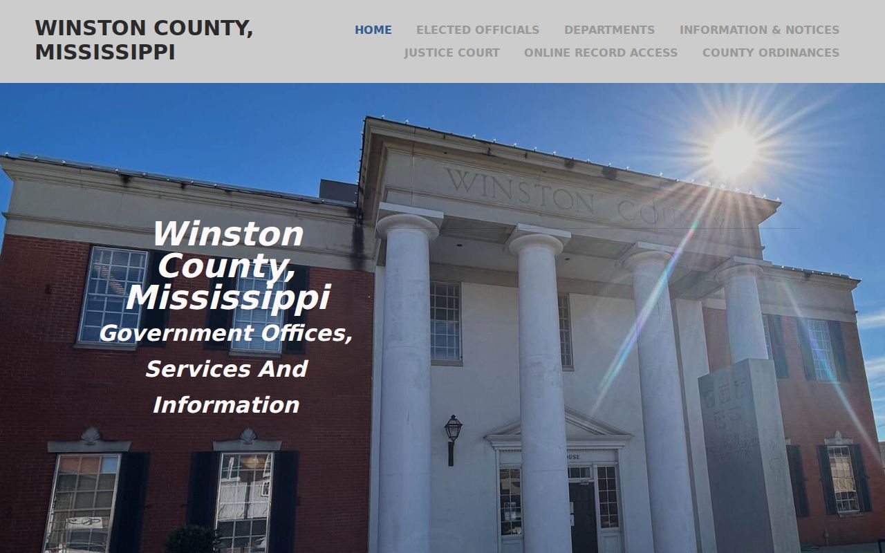 Official Winston County website with county office information